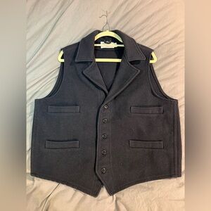 Vintage Filson Mackinaw Wool Western Vest (xl, dark blue)